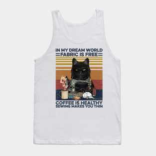 Sew Coffee In  My Dream World Sewing Tank Top